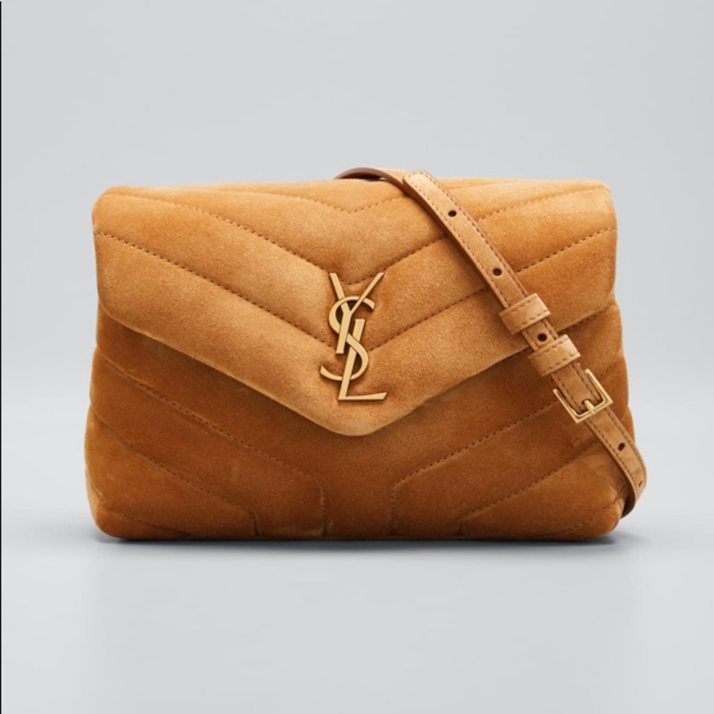 YSL LOULOU TOY BAG IN MATELASSÉ "Y" SUEDE